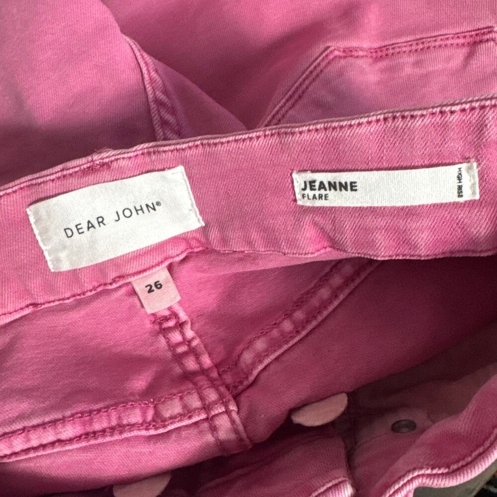 Women's High-Rise Pink Flare Jeans - Picture 5 of 12